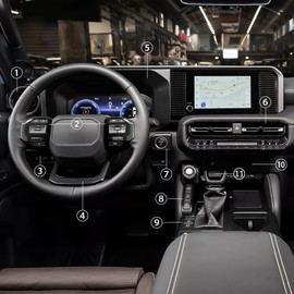 Tempsnow Gear Shift Panel Trim Cover Kit for Toyota Land Cruiser 2024 2025 with Shift Knob Cover AC Vent Cover Trim Dashboard Instrument Panel Trim Cover etc