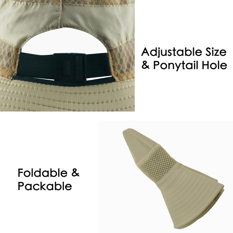 Mukeyo - Sombrero de malla para mujer, con ala ancha,