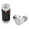 Thermostatic Radiator Valve Chrome & Black Angled TRV – Style