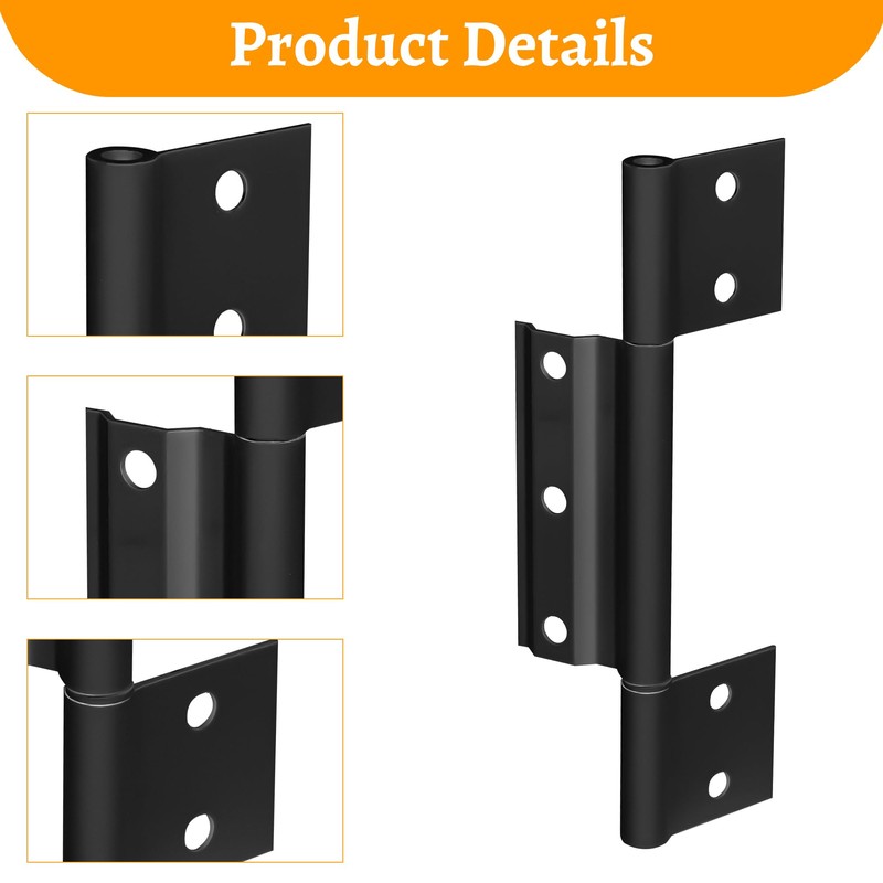 Aocies Screen Door Hinges, Aluminum Matte Black Storm Door Hinge