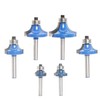 Akylin 6Pcs Round Over Router Bits 1/4 Inch Shank, Roundover