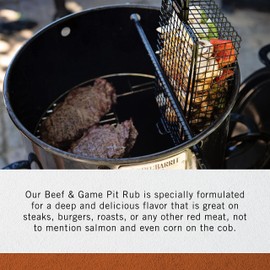 Pit Barrel Cooker Beef and Game Pit Rub | Dry Rub for Smoker | Seasoning for Steaks, Fish, Veggies, Burgers, or Any Red Meat | 2.5 Ib Bag