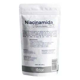 Hebbe Niacinamida 500g Vitamina Piel Grasa Facial Antiedad