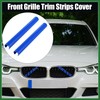 Motoforti Pair Front Grille Trim Strips Cover Blue ABS Replacement