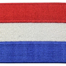 The Netherlands Flag Embroidered Holland National Emblem Dutch Iron On Sew On Patch