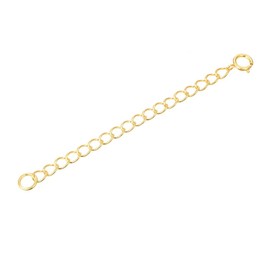 Adabele 2pcs 14kExtensor de cadena de oro sobre plata esterlina extraíble ajustable - Extensión de cadena de 4 pulgadas para collar pulsera tobillera ss279-4