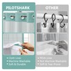 PILOTSHARK No Hook Waffle Weave Shower Curtain Set with Snap-in