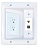 RiteAV CAT6 CAT6-SHIELDED Recessed Wall Plate Cable Concealer Management Kit