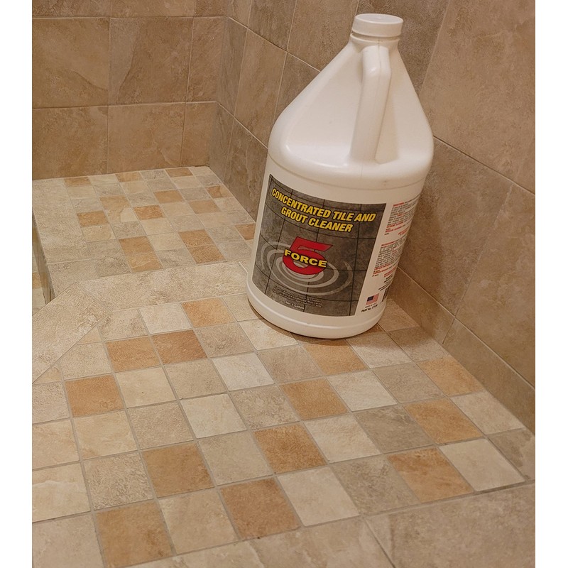 Force 5 Tile and Grout Cleaner, 1 Gallon, Removes Tough