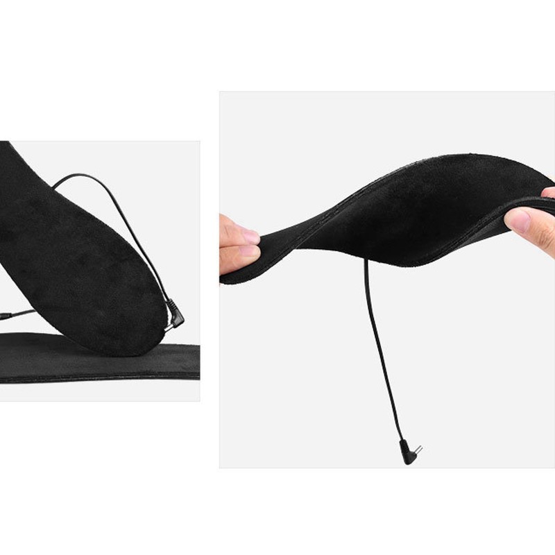 2Pcs Heated Insoles L Size USB Plug in Washable Foot