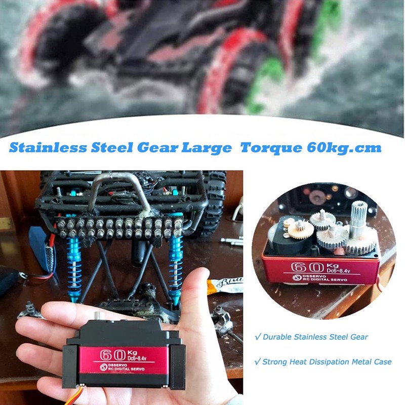 ANNIMOS 60KG Digital Servo 8.4V High Voltage Stainless Steel Gear