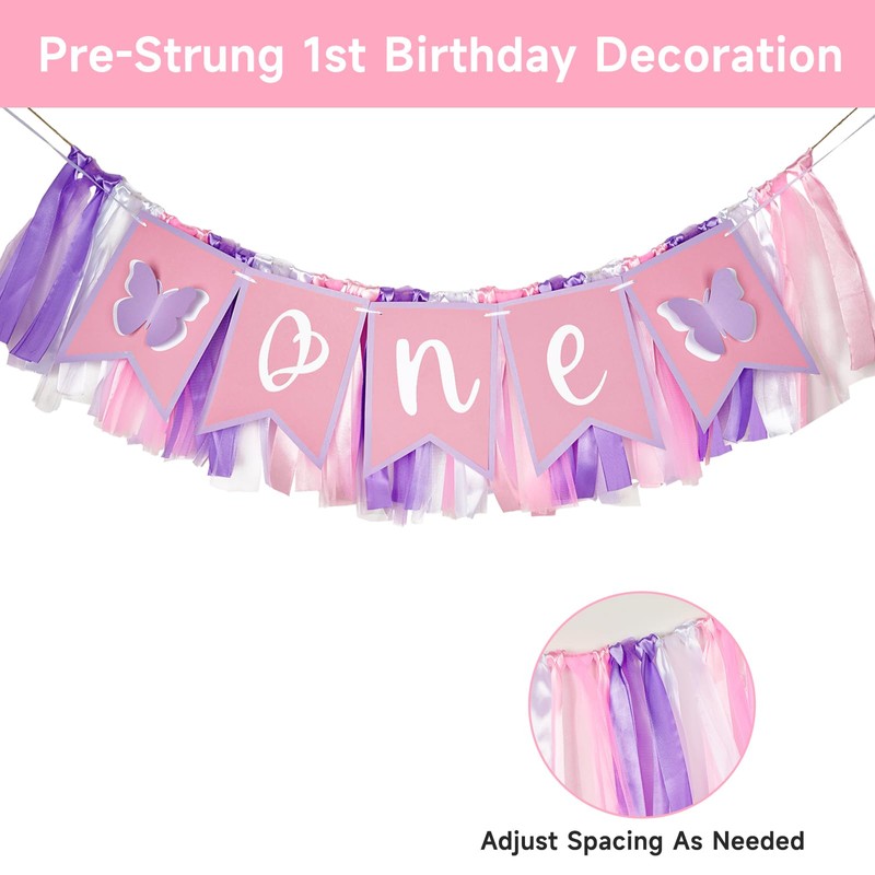 Anwyll 1st Highchair Banner Birthday Girl,First Birthday Highchair Banner,One Year