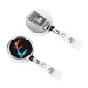 Cute Initial Retractable Badge Reel with Clip, Colorful Letter Design