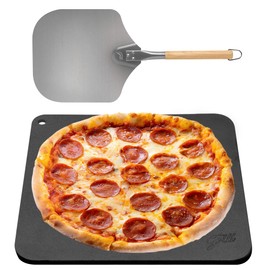 Pizza Steel PRO by Hans Grill | XL 1/4" Thick Square Conductive Metal Baking Steel for Oven and BBQ Cooking Pizzas | Bake and Grill Bread and Calzone with our Cast Iron Pizza Stone
