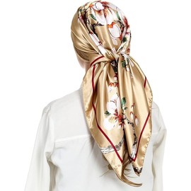 AOMZKOL "Luxury Satin Scarves 4-Pack - Silk Feel Head Wrap & Neck Scarf for Women, Premium Hair Protection Accessories (Ready)"