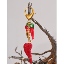 Mchic Keychains Vegetable Bag Purse Charms: Chili Handbag Charms for Purses Keychain Cute Car Keychain for Women Fun Keychains