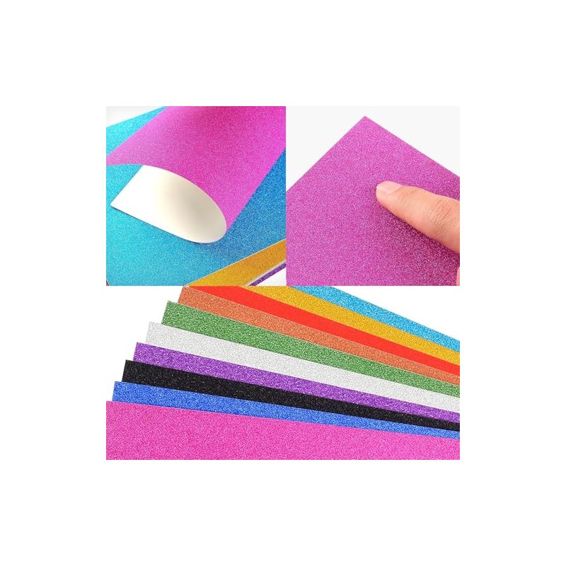 10 Pcs A4 Glitter Card Sheets Glitter Paper Glitter Cardstock