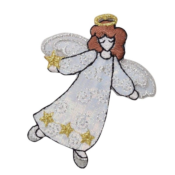 Holiday Angel Embroidered Iron on Patch