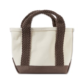 Elbeen Web Handle Tote Bag, Fossil Brown