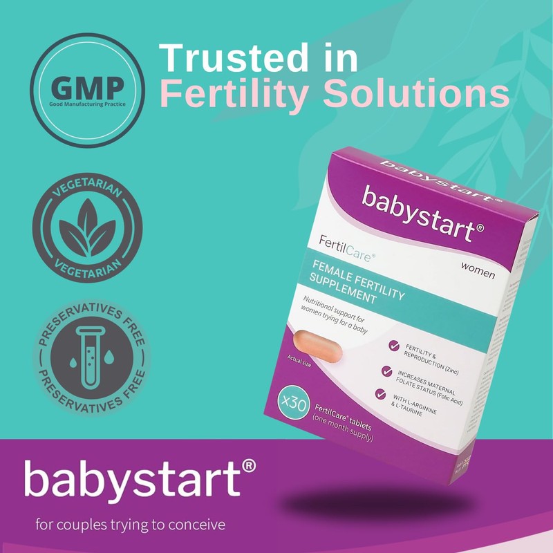 Babystart Fertility Supplements for Women - FertilCare 30 Tablets, 1