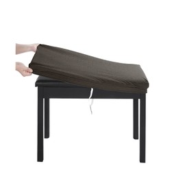 BUYUE Luxury Piano Bench Cover, (20"- 27") L x (11.8"- 15.7") W Stretch Jacquard Washable Rectangle Dressing Stool Slipcover (S, Brown)