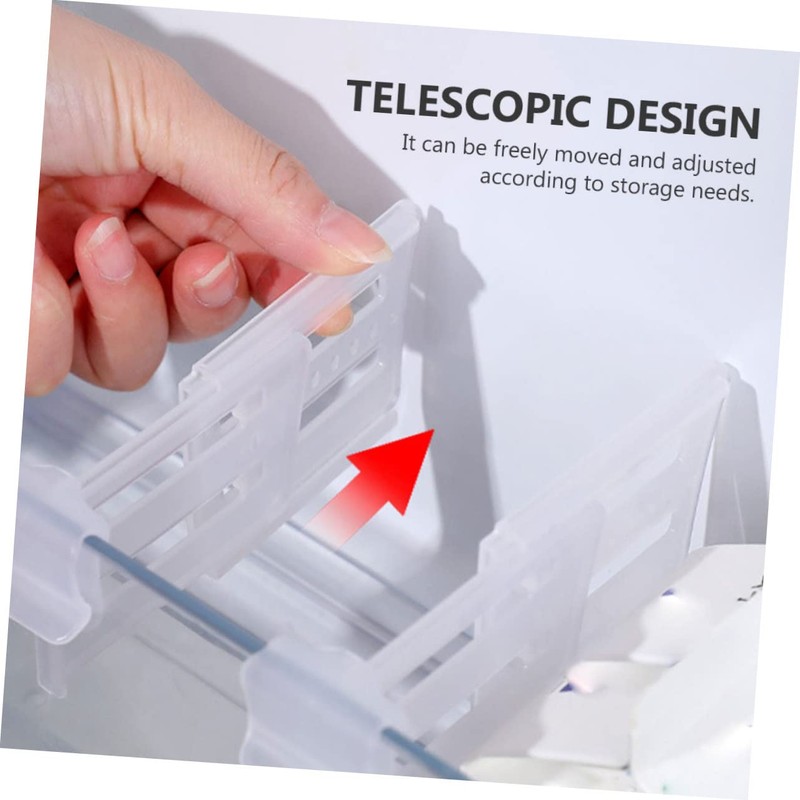TEHAUX 8Pcs Refrigerator Dividers Transparent Separators for Fridge Side Door