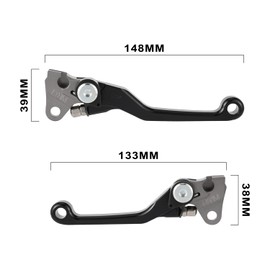 USTPO Motorcycle Clutch Brake Lever Foldable CNC Pivot Folding Levers Set for PW50 PW 50 2025 2024 2015-2025 Dirt Pit Bike Black