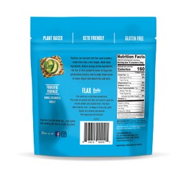 Flackers Organic Sea Salt Flaxseed Crackers, Gluten Free, Non GMO, Vegan, Keto Snack, 9g Fiber, 1g Net Carb, 5 Ounce 6-Pack