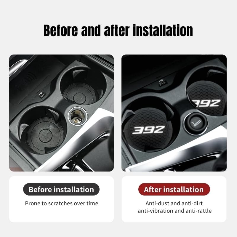 2Pcs Car Cup Holder Coaster for Dodge Challenger Durango SRT