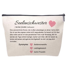 Gifts for girlfriend - best friend, cosmetic bag, make-up bag for girlfriend, cosmetic bag small, thank you gifts for girls, colleague (soul sister)