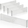 Lighterday 4-Pack Adjustable Drawer Dividers,Expandable Plastic Kitchen Clothes Drawer Organisers,Drawer