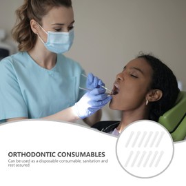 DOITOOL Orthodontic Ligature Ties Dental Teeth Orthodontic Ligature Ring Bands Orthodontic Braces Ties Kfo Supplies White 40 Pieces