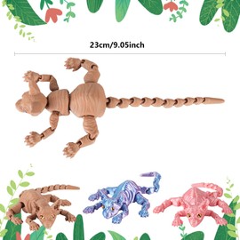 3D Printed Cat Animal Toys,12 Inches Hairless Kitty Articulated Flexible Fidget Toys,Jumbo 3D Printed Sphynx Cat Animal Stress Toy for Home,Officec,Desk Decor(Coffee)