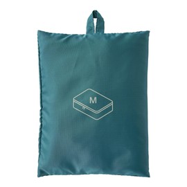 MUJI OHH46A4A Polyester Folding Sorting Case, Dark Green, Double Type, S, Approx. 7.9 x 10.2 x 3.9 inches (20 x 26 x 10 cm)