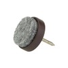 Trevendo Felt Glides for Nailing, Diameter 17 mm, Brown (Pack