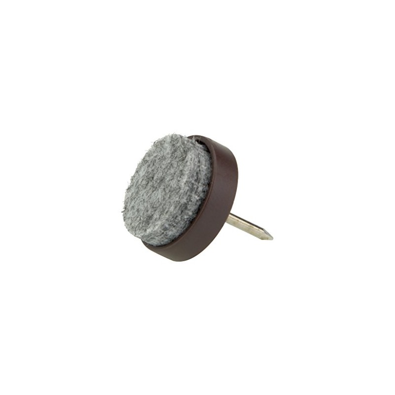 Trevendo Felt Glides for Nailing, Diameter 17 mm, Brown (Pack