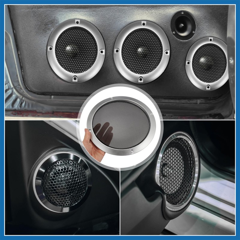 A ABSOPRO 8" Speaker Grille Cover Mesh Trim Round Subwoofer