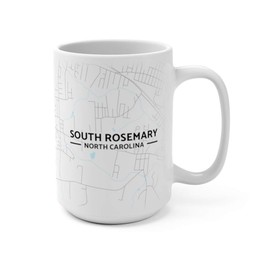 Hometown Bias South Rosemary, North Carolina NC Map Mug (15 oz)
