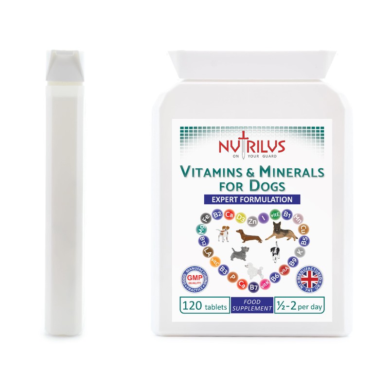 Vitamins and Minerals for Dogs - 120 Chewable Chicken Flavour