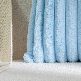 DEELAND Pack of 2 Faux Fur Plush Decorative Throw Pillow Covers Fuzzy Striped Soft Pillowcase Cushion Covers for Sofa Couch Bedroom 18x18 inch