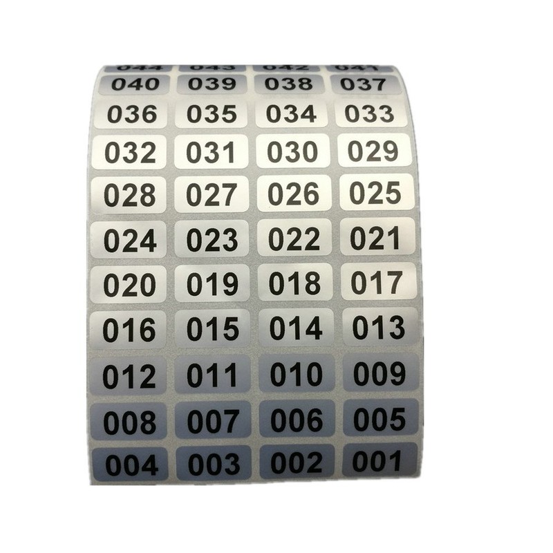 EXTRONTONDA Consecutive Number Inventory Stickers Waterproof 0.39 x 0.78 Inch