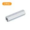 uxcell 2pcs M12x19x60mm Coupling Nuts - Galvanized Carbon Steel Hex