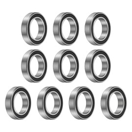 sourcing map 10pcs 6804-2RS Bearing 20x32x7mm, Chrome Steel Double Rubber Seals Precision Bearing, Lubricated Deep Groove Ball Bearings, P6 (ABEC 3)