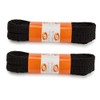 OrthoStep Flat Athletic Black 27 inch Shoelaces 2 Pair Pack