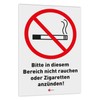 iSecur Hin_831 Sign with German Text "Rauchchen verboten und Zigarette