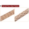 HARFINGTON 2pcs Wood Clay Roller 4" Water Wave Curved Lines