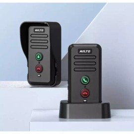 무선인터폰 현관 도어벨 초인종 장거리 화이트 주택 가정용 [L. 검정색 1 외부] Wireless Intercom Doorbell Long Range White Home Use [L. Black 1 Exterior]