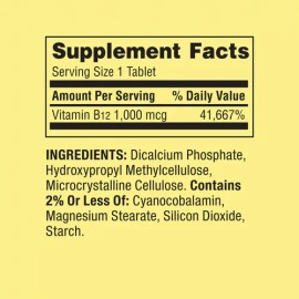 Vitamina B12 5,000mcg - 300 Tabletas Sabor Cereza