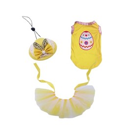 Petitebelle Easter Bunny Puppy Dog Dress Shirt Hair Accessory Birthday 3 Pack (Yellow, X-Small)