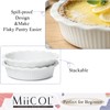 Miicol Ceramic Pie Pan Set of 2, 50 oz Ripple